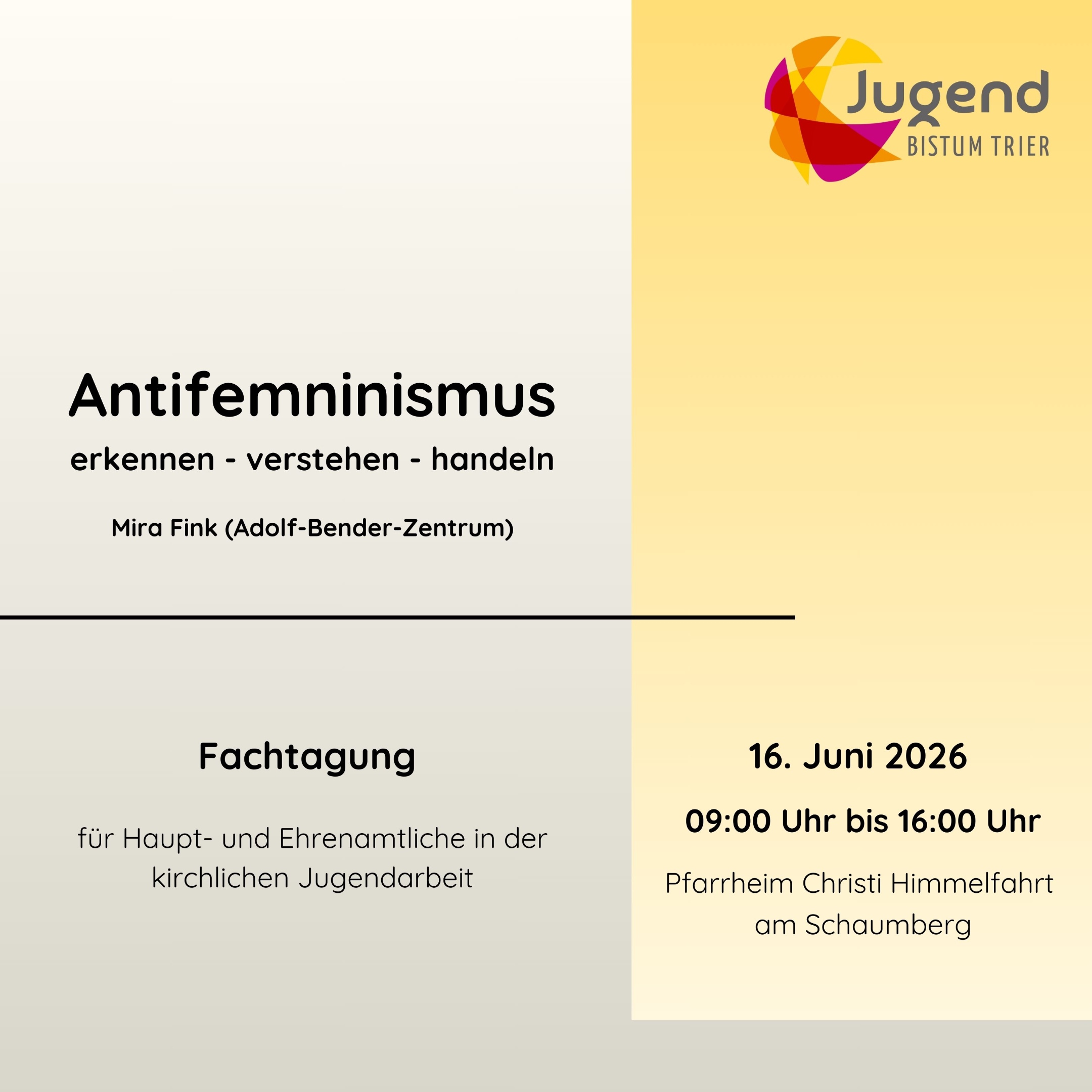 Fachtagung Antifeminismus_Flyer (c) FS Jugend Fachtagung Antifeminismus_Flyer